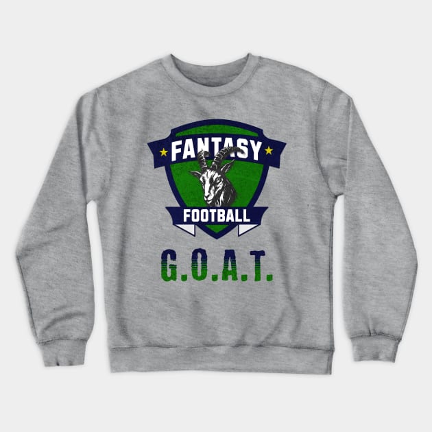 Fantasy Football G.O.A.T. Crewneck Sweatshirt by BACKBRIDGE Designs